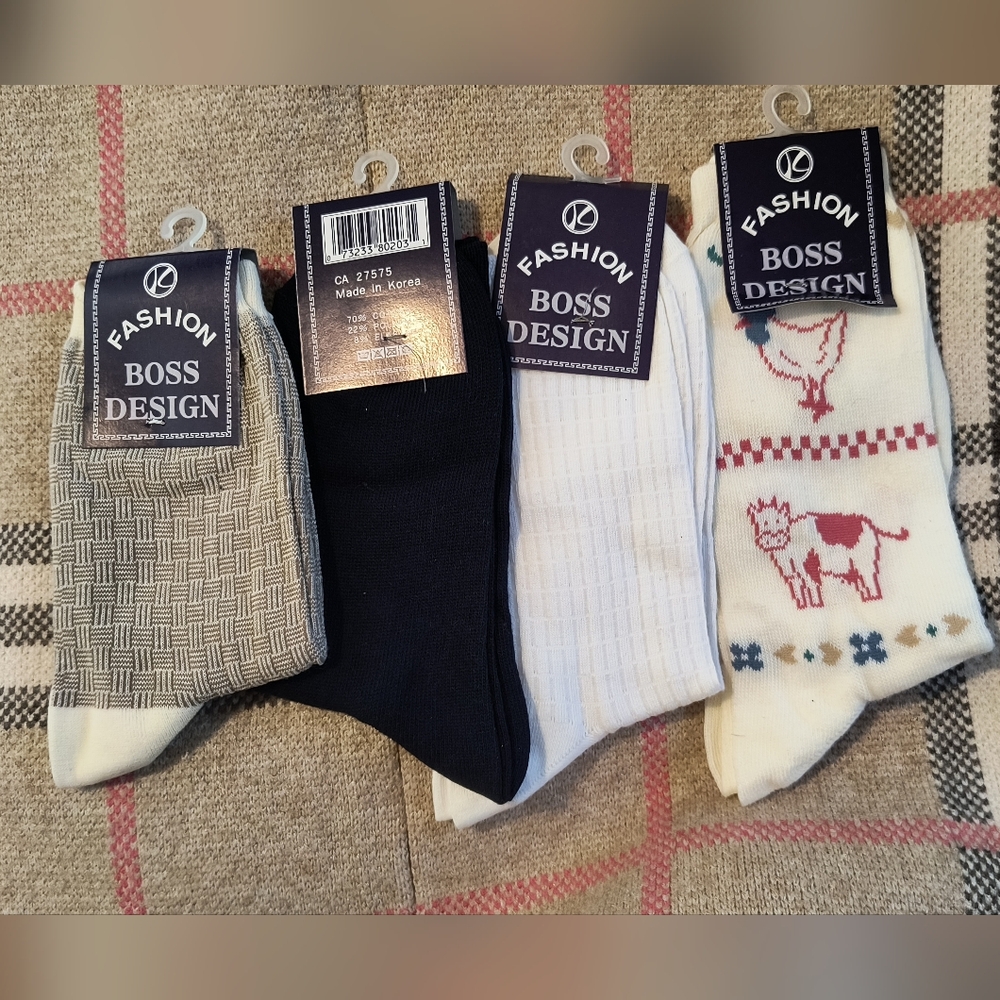 Women's Socks Set - Black, White, Cream